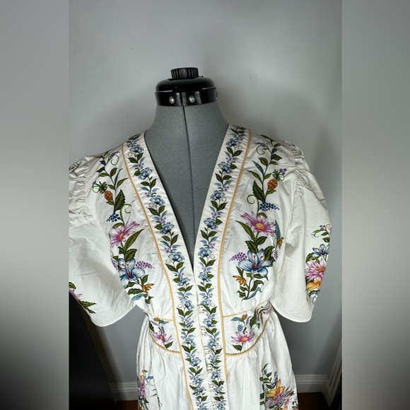 Farm Rio Sweet Bloom Dreamscape Cotton Shirtdress - Picture 14 of 15